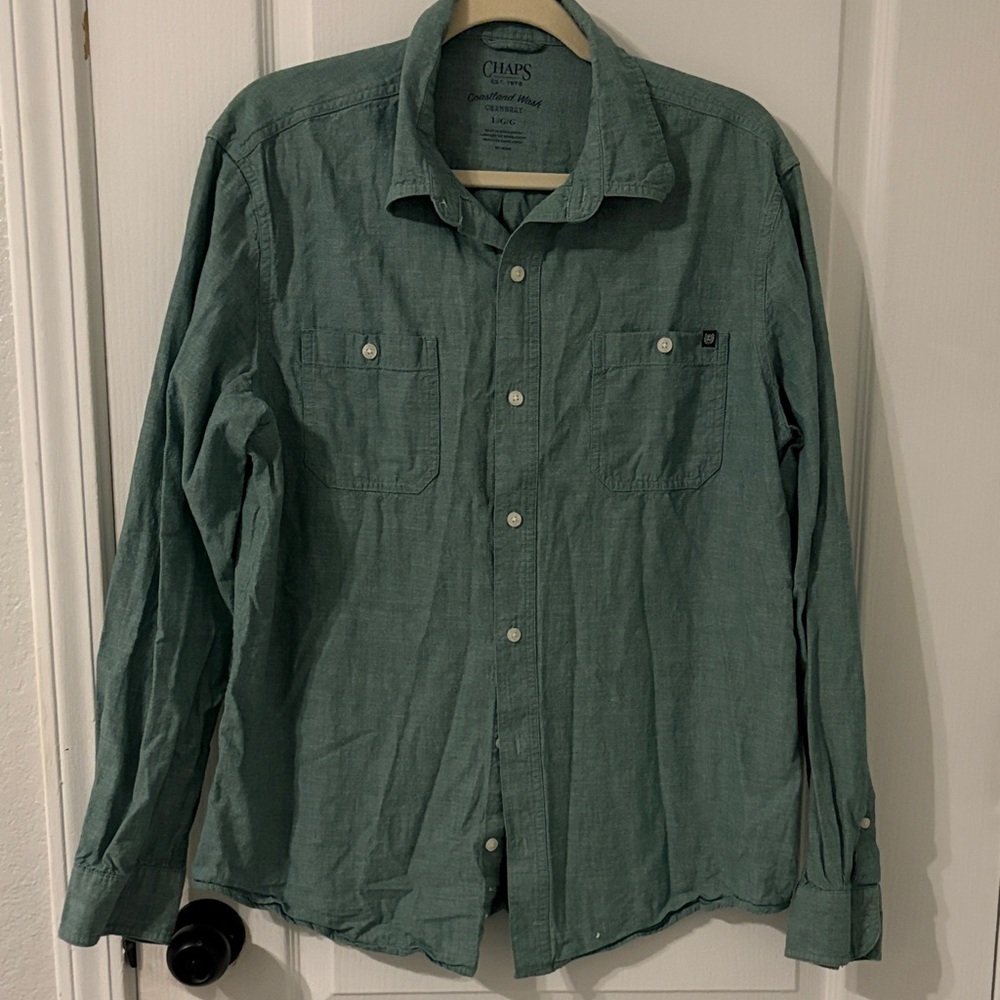 Chaps Green Dress Shirt